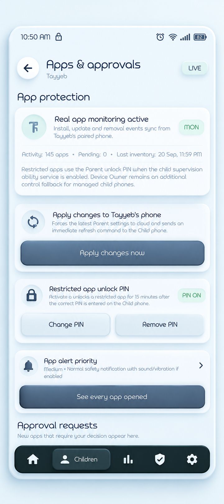 SafeCir app screen 3