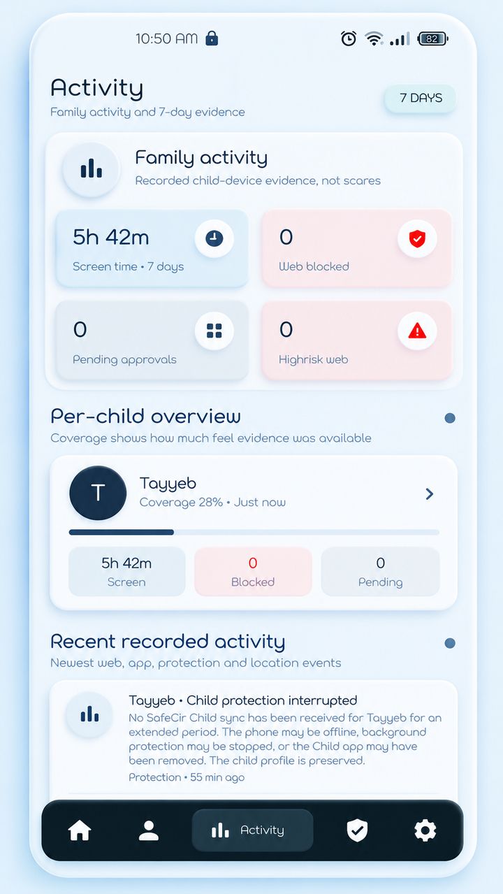 SafeCir app screen 6